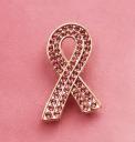 Broche ruban rose diamant 