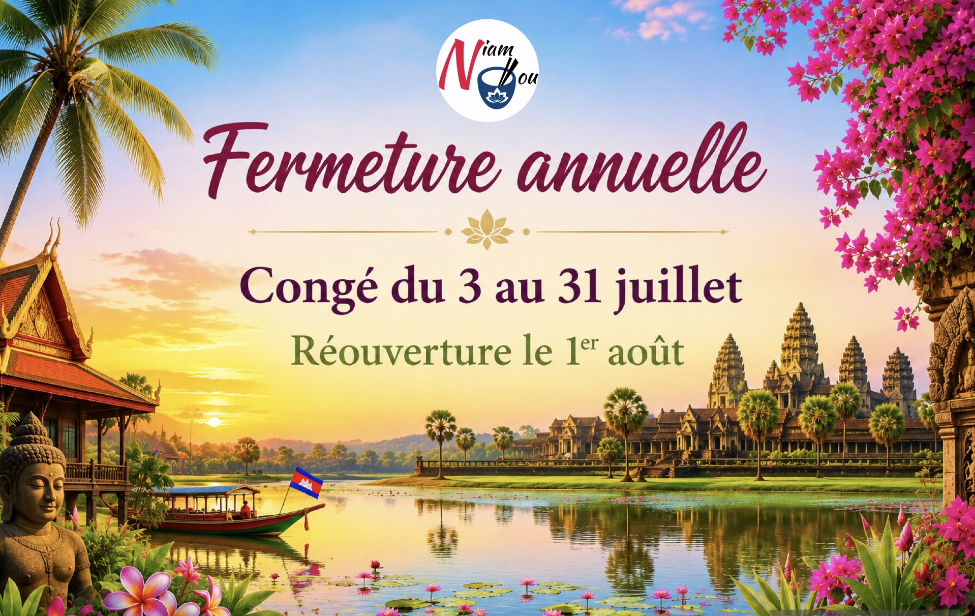 ferme conge juillet niamhou 26